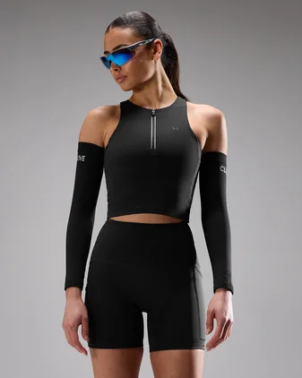 MP Women's Velocity Ultra Zip Front Race Top - Black