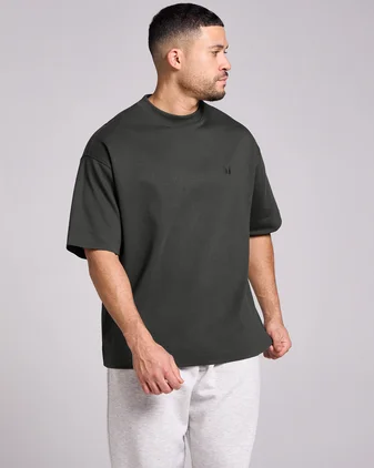 MP Men's Heavyweight Oversized Cotton T-Shirt - Washed Black