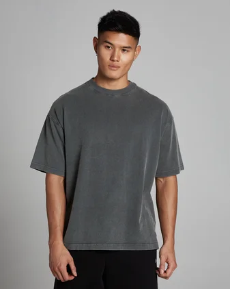 MP Men's Washed Oversized Cotton T-Shirt - Dark Grey