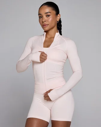 MP Women's Shape Seamless Zip Through Jacket - Baby Pink