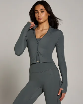 MP Women's Tempo Cropped Jacket - Dark Grey